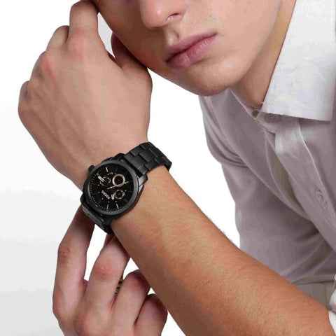 Fossil FS4682 Black-Tone Metal Watch