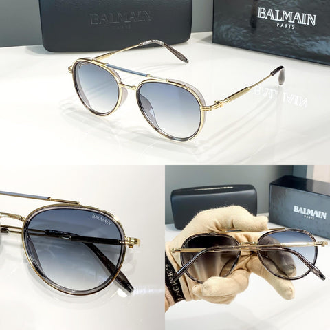 Balmain Gold Blue Shade Sunglasses – A Edition