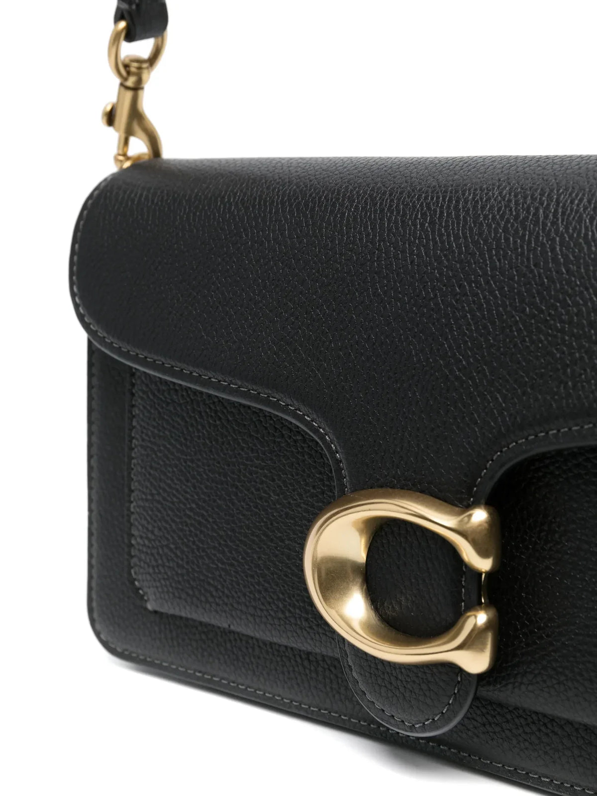 Coach Charcoal Noir Luxe – Pebbled Leather Crossbody