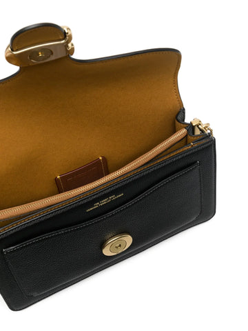 Coach Charcoal Noir Luxe – Pebbled Leather Crossbody