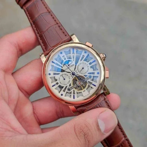 Cartier Brown Leather Automatic – C Edition