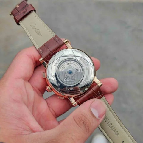 Cartier Brown Leather Automatic – C Edition