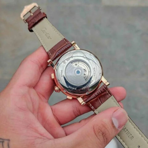 Cartier Brown Leather Automatic – Round Dial (B Edition)