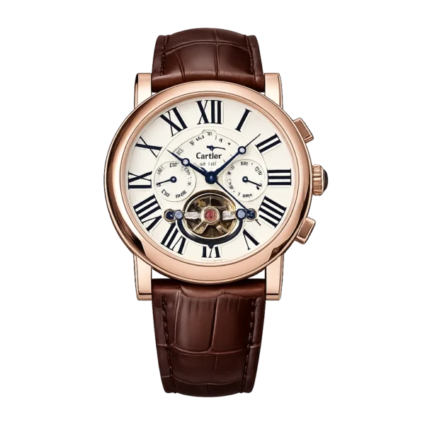 Cartier Rose Gold Open Heart Automatic – Calendar Leather Strap