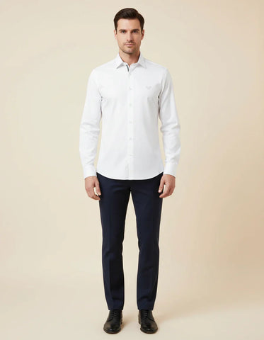 Armani Whisper White Cotton Shirt