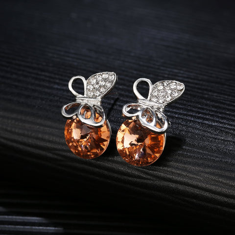 Australian Crystal Butterfly Stud Earrings