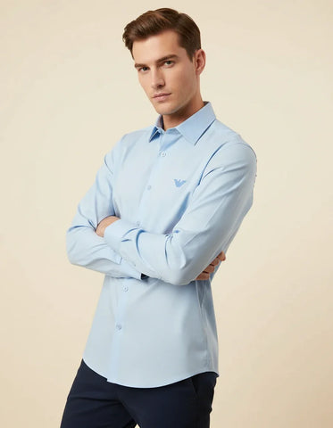 AX Azure Crest Luxe – Cotton Shirt