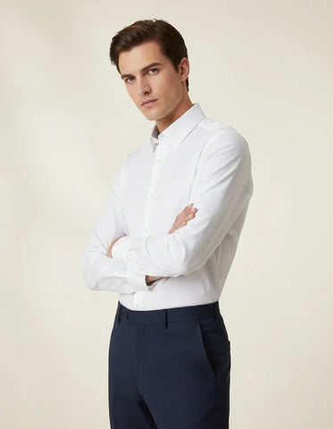 Armani Whisper White Cotton Shirt