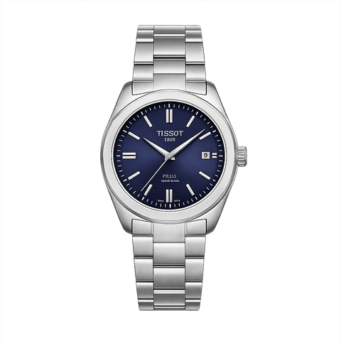 Tissot PRC 100 Solar – Silver Case Blue Dial (J1832)