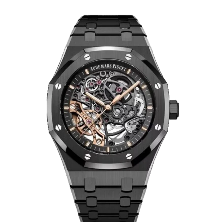 Audemars Piguet Royal Oak Double Balance Wheel Openworked – Black Skeleton Dial