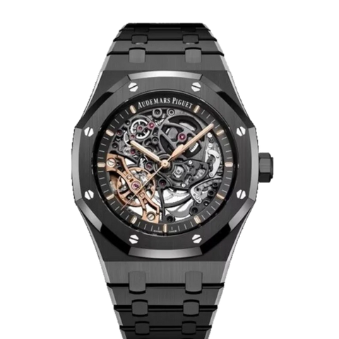Audemars Piguet Royal Oak Double Balance Wheel Openworked – Black Skeleton Dial