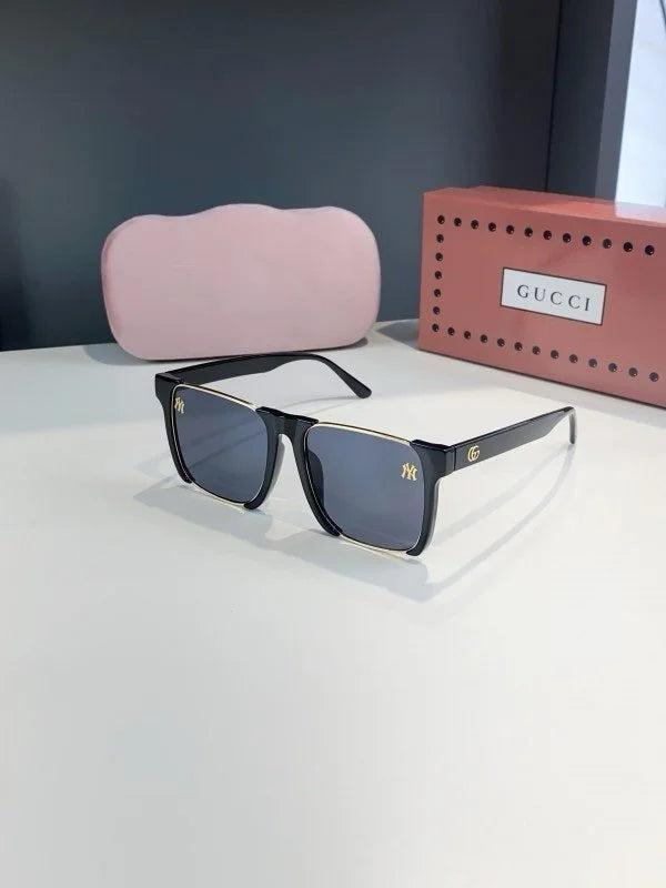 Gucci Black Gold Square Sunglasses – 52 Mix – A Edition