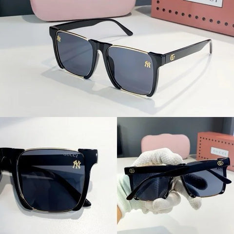 Gucci Black Gold Square Sunglasses – 52 Mix – A Edition